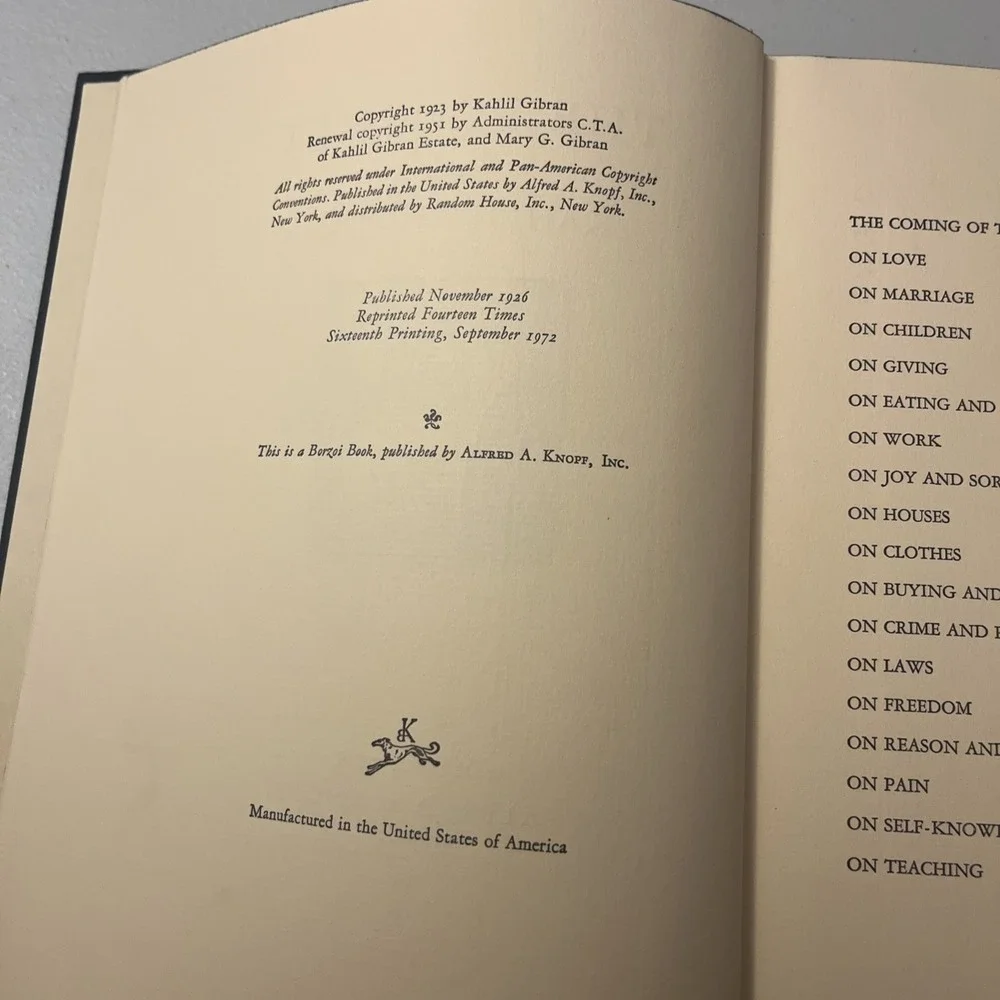 The Prophet Kahlil Gibran Hardcover w/ Slipcase